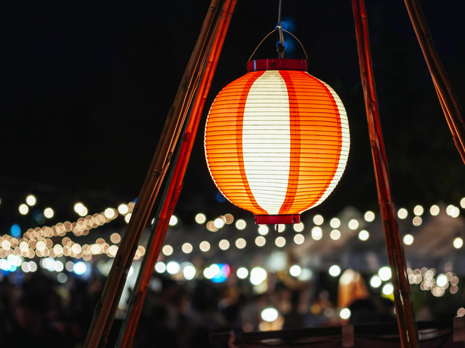 Japan Red Lantern decoration outdoor Festival Event party backgr